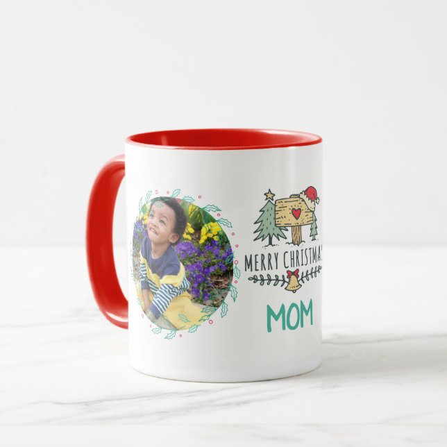 Caneca MÃE FOTO CITAR MUG - Frio de Natal (Frente Esquerda)