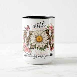 Caneca Mãe Inspiradora Borboleta/Girassol