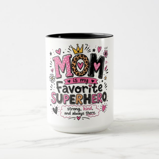 Caneca Mãe Inspiradora Super-Herói Favorito (Centro)