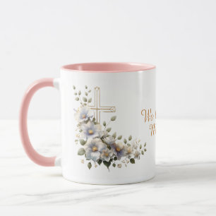 Caneca Mãe, Mãe, Nana, Avó, Fosco Floral Elegante