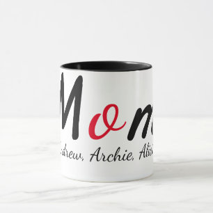Caneca mãe mamãe nomes de filhos personalização