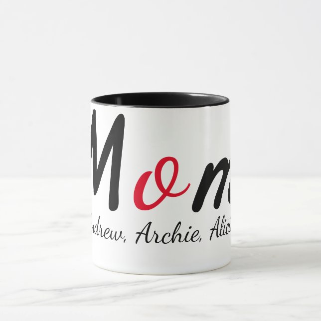 Caneca mãe mamãe nomes de filhos personalização (Centro)