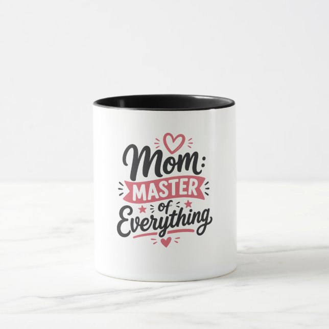 Caneca Mãe mestre de tudo presente do dia das mães simple (Centro)