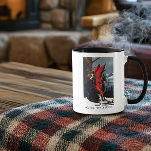 Caneca Mãe Natureza Fantasia Fada Vermelha da Primavera D