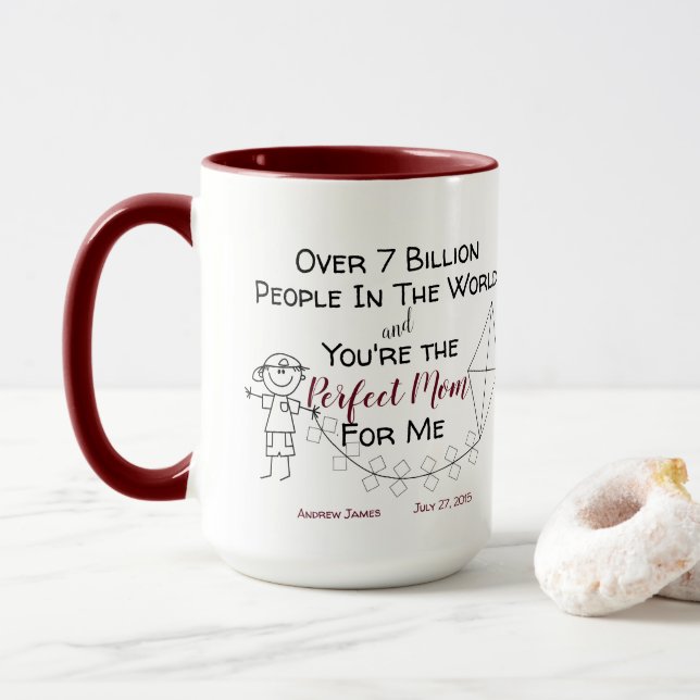 Caneca Mãe Perfeita Para Mim - Do Menino (Com Donut)