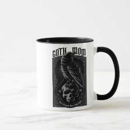 Caneca Mãe, Raven e Caveira do Gótico Personalizado