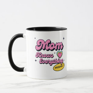 Caneca Mãe Sabe Tudo Provavelmente Presente Divertido par