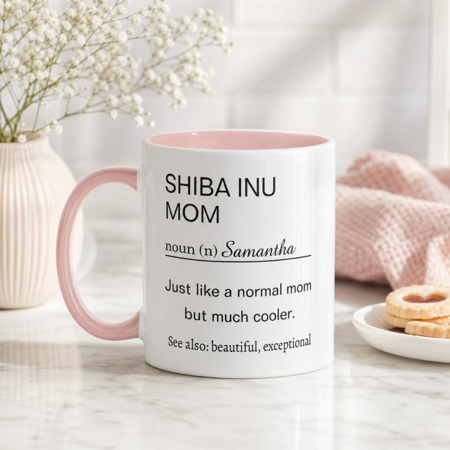Caneca Mãe Shiba Inu Personalizada (Criador carregado)