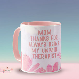 Caneca Mãe Terapêutica Inremunerada Dia de as mães Floral
