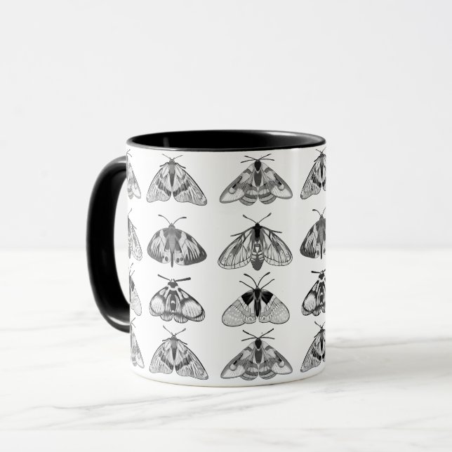 Caneca Mães em Cinza, Preto e Branco (Frente Esquerda)