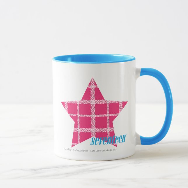 Caneca Magenta 3 da xadrez (Direita)