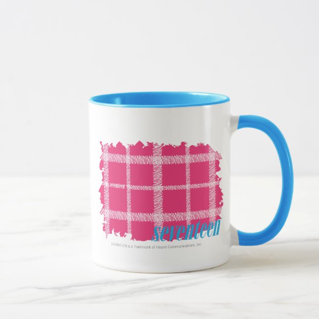 Caneca Magenta 4 da xadrez (Direita)