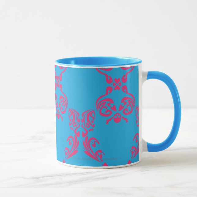Caneca Magenta-Aqua do damasco (Direita)