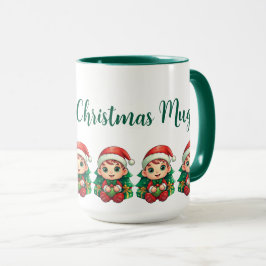 Caneca Magia do Little Boy Elf Xmas Personalizada