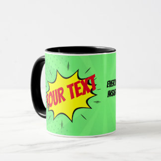 Caneca Magic Book Super Herói Verde Amarelo