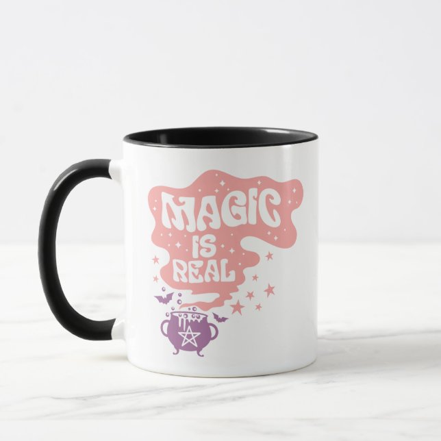 Caneca Magic é Real Witches Cauldron Bats Halloween (Esquerda)