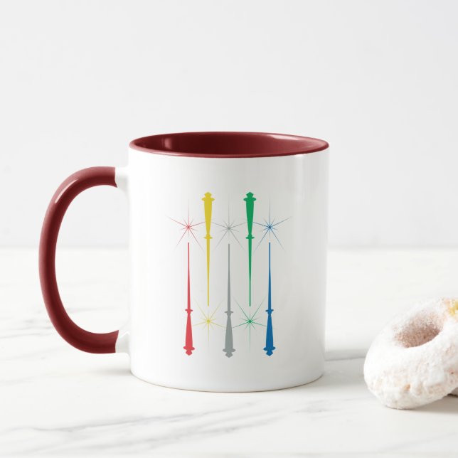 Caneca Magic Wands Mug 11oz. Vermelho escuro (Com Donut)