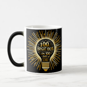 Caneca Mágica 100 dias de Brilho, Ideias de Black Mug, Professor