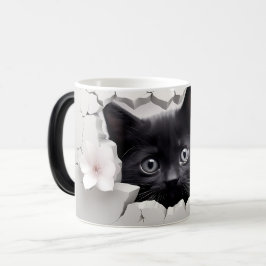 Caneca Mágica 3D Black cat
