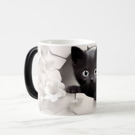 Caneca Mágica 3D Black cat