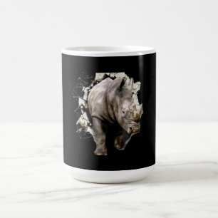 Caneca Mágica 3d Rinoceronte - Rinoceronte Animal Africano Safar