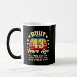 Caneca Mágica 43 Years Ago All Parts Original 43th Birthday
