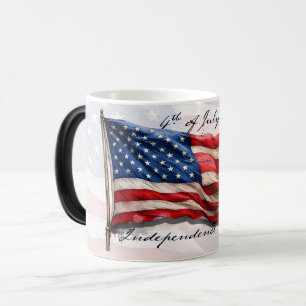 Caneca Mágica 4 de Julho – Celebre com a Bandeira dos EUA