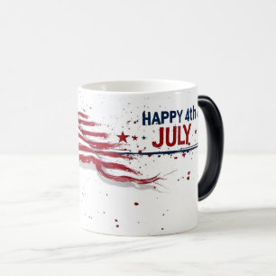 Caneca Mágica 4 de Julho - Salpico de Pintura Artística da Bande