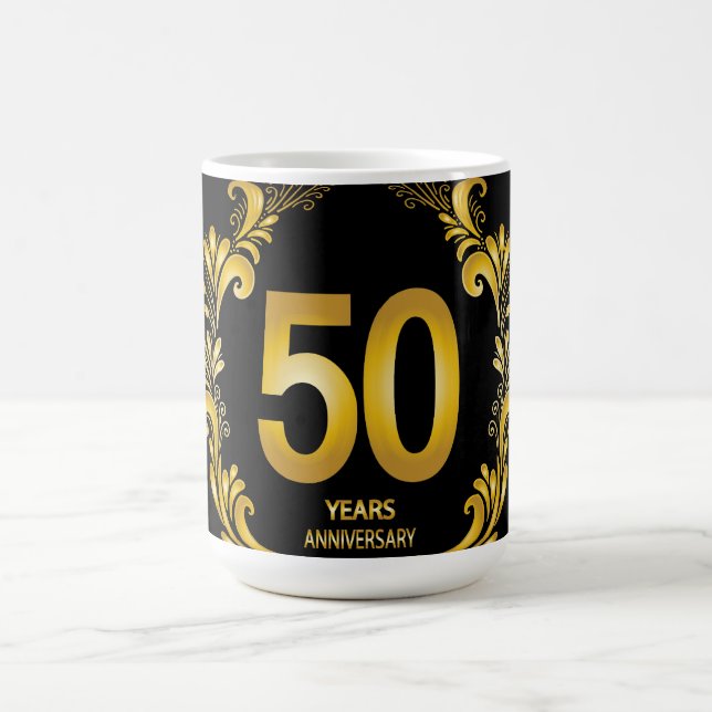 Caneca Mágica 50 anos de casamento Dourado com a Glitter (Center)