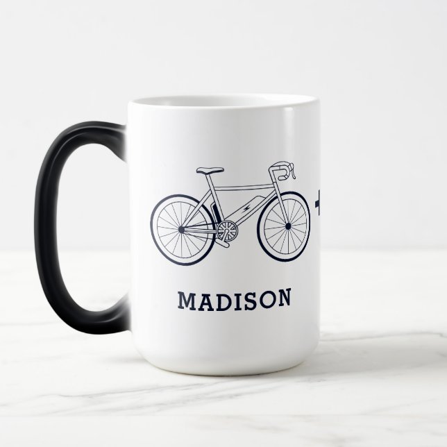 Caneca Mágica A bicicleta elétrica personalizada me faz um cicli (Esquerda)