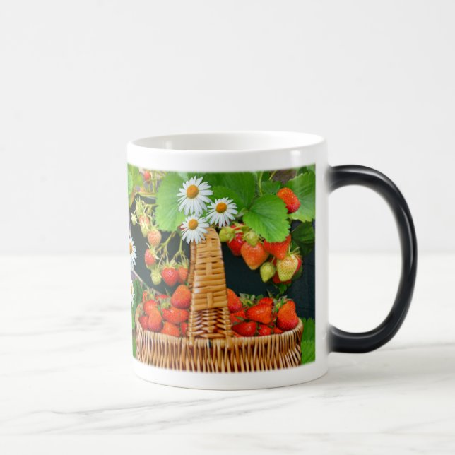 Caneca Mágica A cesta de morango com margaridas ~ Morphing Mug (Direita)