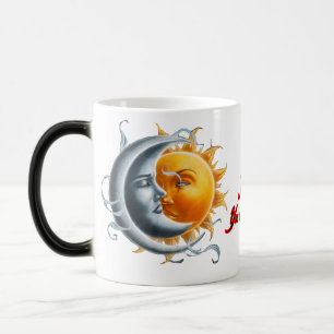 Caneca Mágica A Lua e o Sol Apaixonando-se por um Branco