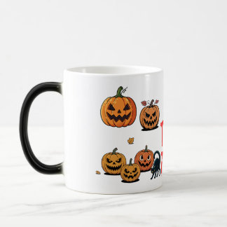 Caneca Mágica Abóboras assustadoras de Halloween