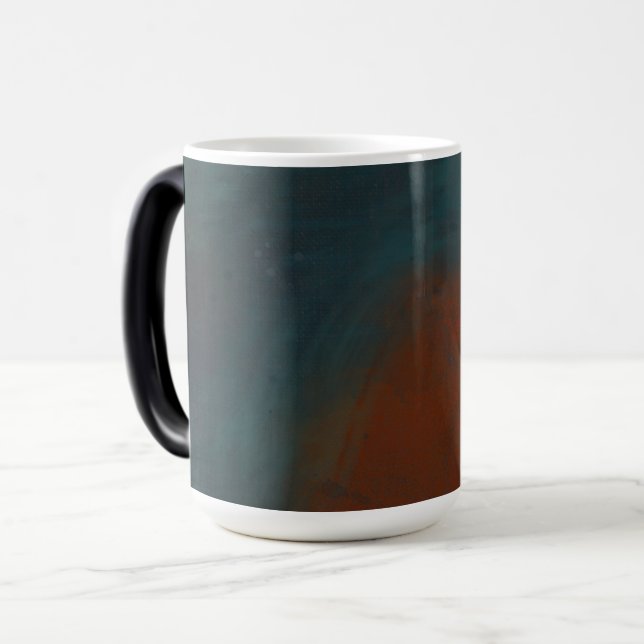 Caneca Mágica Abstrato 1: Vermelho e azul (Frente Esquerda)