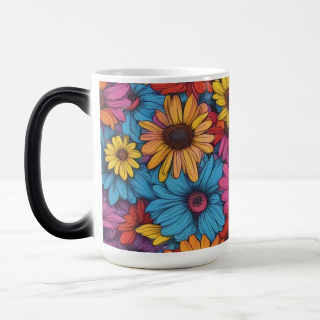 Caneca Mágica Abstrato Daisies #8448 - (Esquerda)