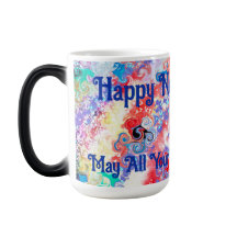 Abstrato de mármore colorido do feliz ano novo