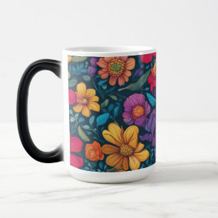 Caneca Mágica Abstrato Floral bonito nº 822 -