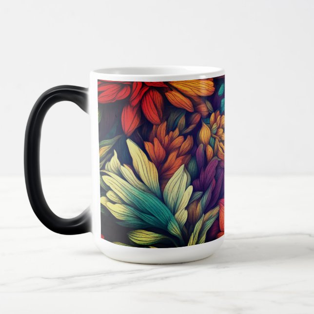 Caneca Mágica Abstrato Floral nº 73 - (Esquerda)