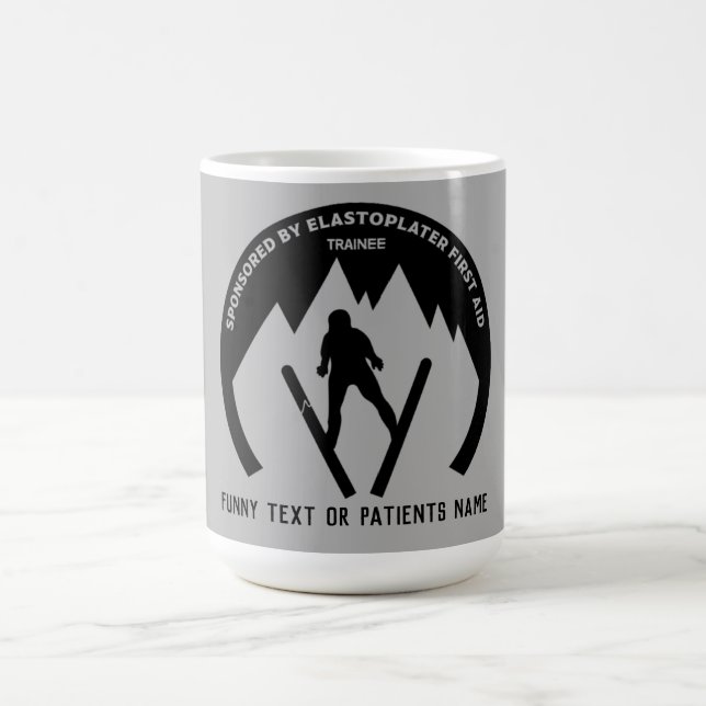 Caneca Mágica Acidente de esqui fique bem em breve (Center)