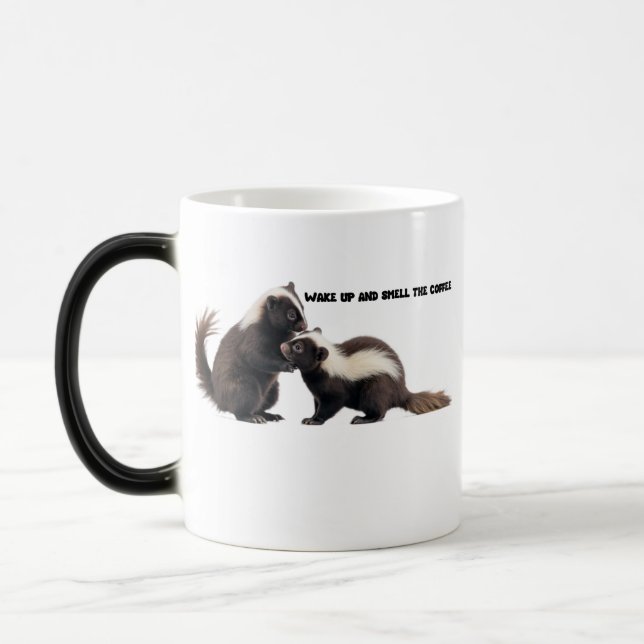 CANECA MÁGICA ACORDE E SINTA O CHEIRO DO CAFÉ (Esquerda)