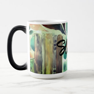 Caneca Mágica Adicionar Nome Folhagem Botânica Tropical