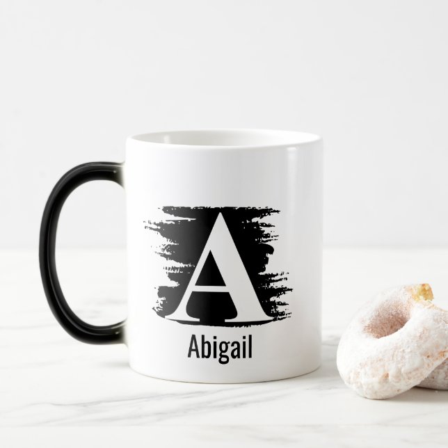 Caneca Mágica Adicionar Seu Nome - Monograma Mug (Com Donut)