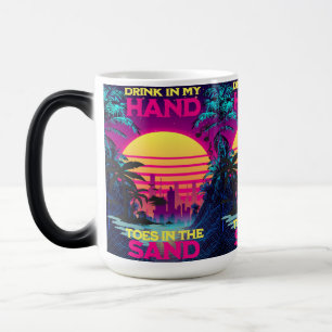 Caneca Mágica Adoráveis Synthwave Vaporwave Tropical
