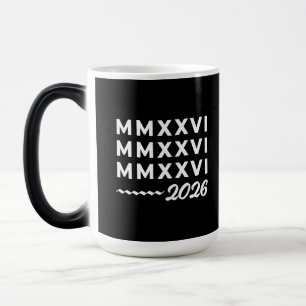 Caneca Mágica Algarismos Romanos MMXXVI – 2026 Tipografia Modern
