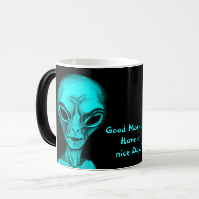 Caneca Mágica Alienígena, Bom Dia (Frente Esquerda)