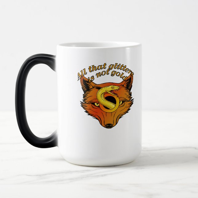 Caneca Mágica All That Glitters Is Not Gold – Wisdom Quote Desig (Esquerda)