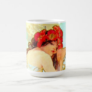 Caneca Mágica Alphonse Mucha Art Nouveau Summer