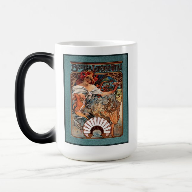 Caneca Mágica Alphonse Mucha Biscuits Lefevre-Utile Speckled (Esquerda)