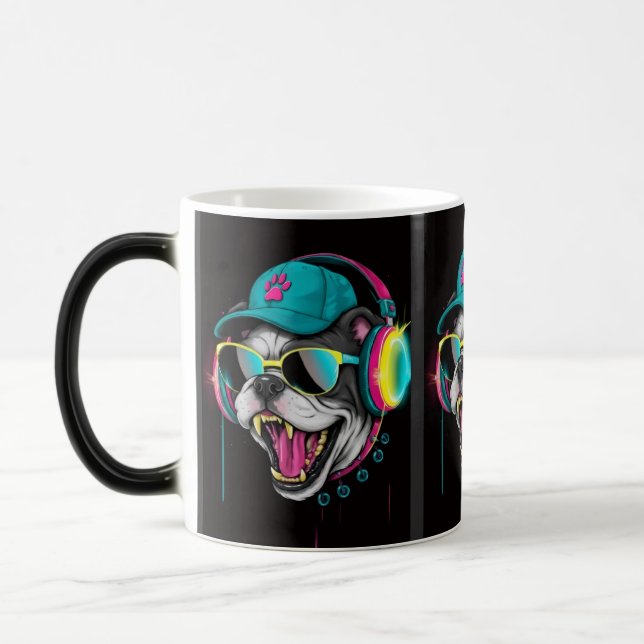 Caneca Mágica Amantes de cães-touro (Esquerda)