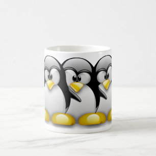 CANECA MÁGICA AMIGOS DO PINGUIM DE LINUX TUX